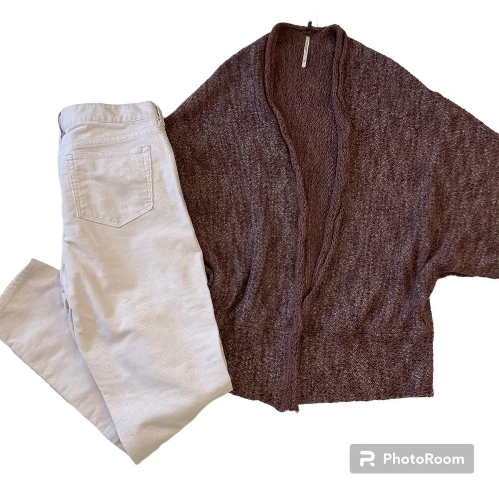 Free People Motions Open Cardigan Purple Size XS